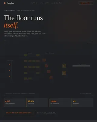 Robotics & Automation Cost Calculator Website Template