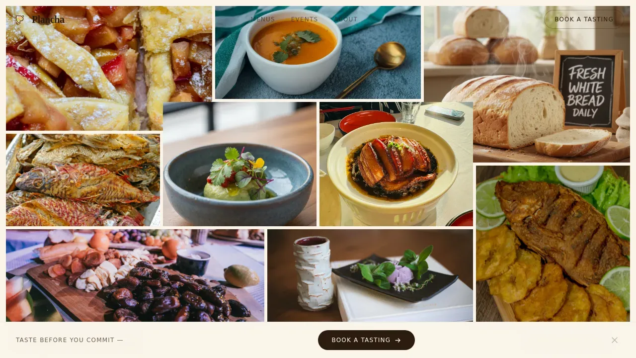 Luxe Barbadian Catering | Free Website Template | Rocket