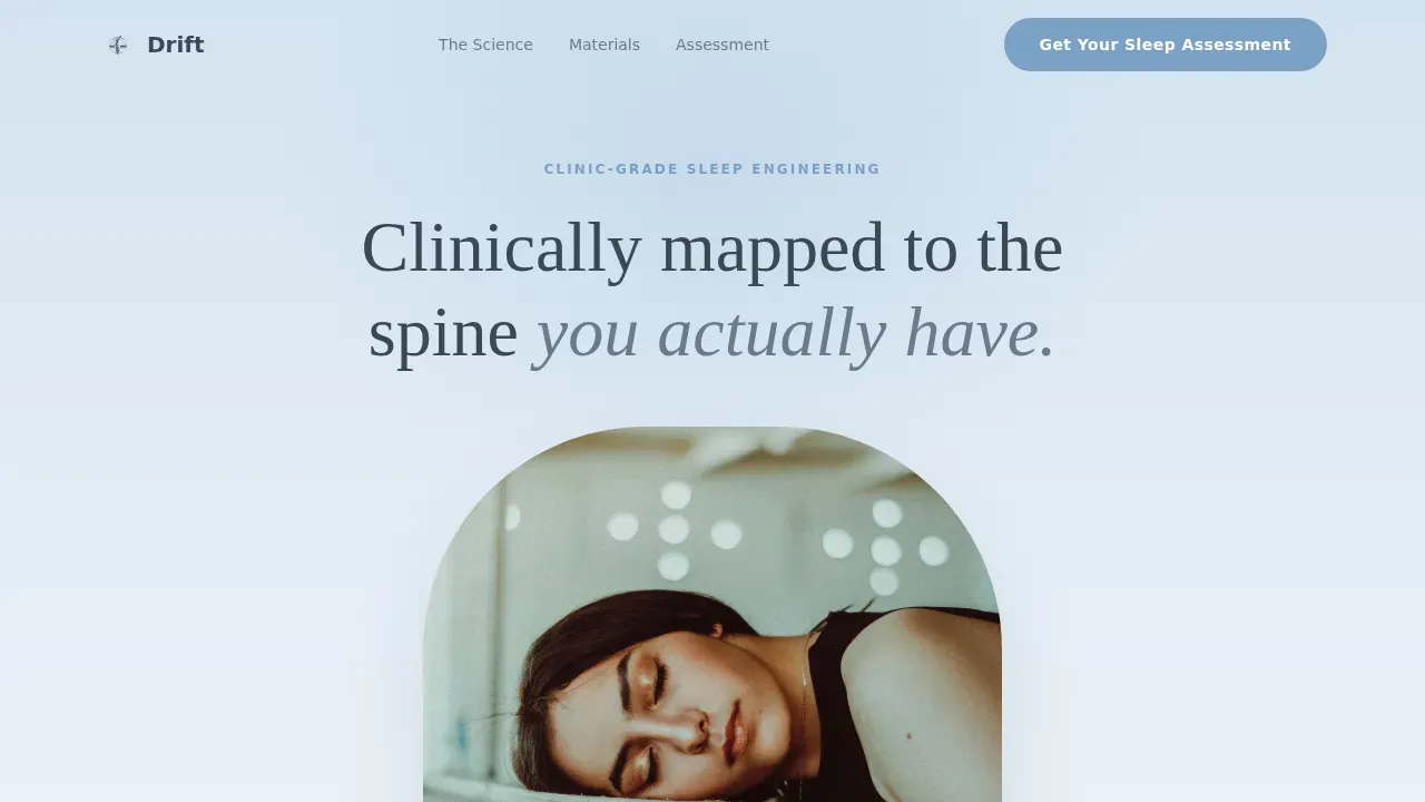 Clinically Mapped Mattress Landing Page Template