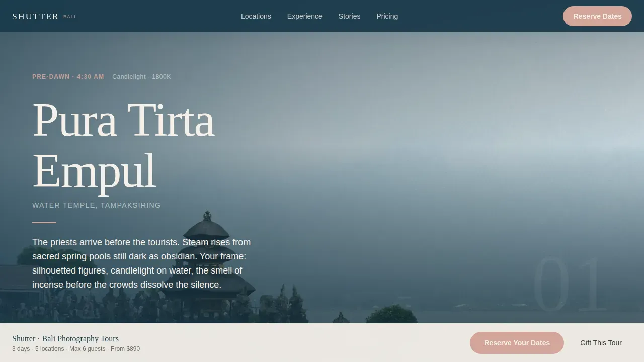 Bali Travel Booking Website Template