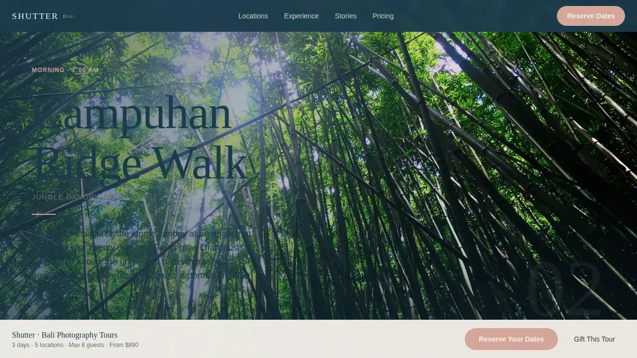 Bali Travel Booking Website Template