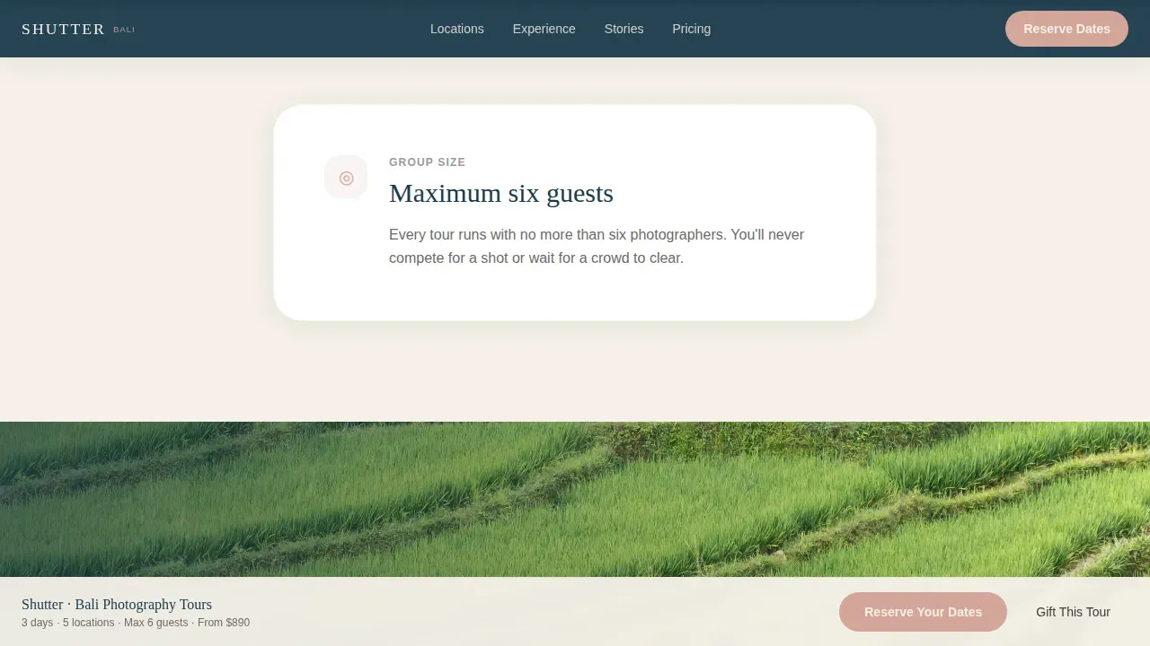 Bali Travel Booking Website Template