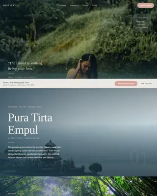 Bali Travel Booking Website Template