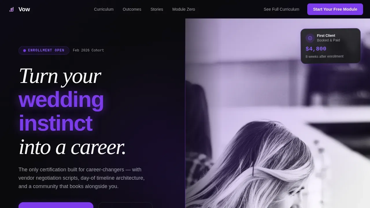 Wedding Digital Presence Careers Website Template