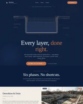 Pool & Spa Professional Website Template
