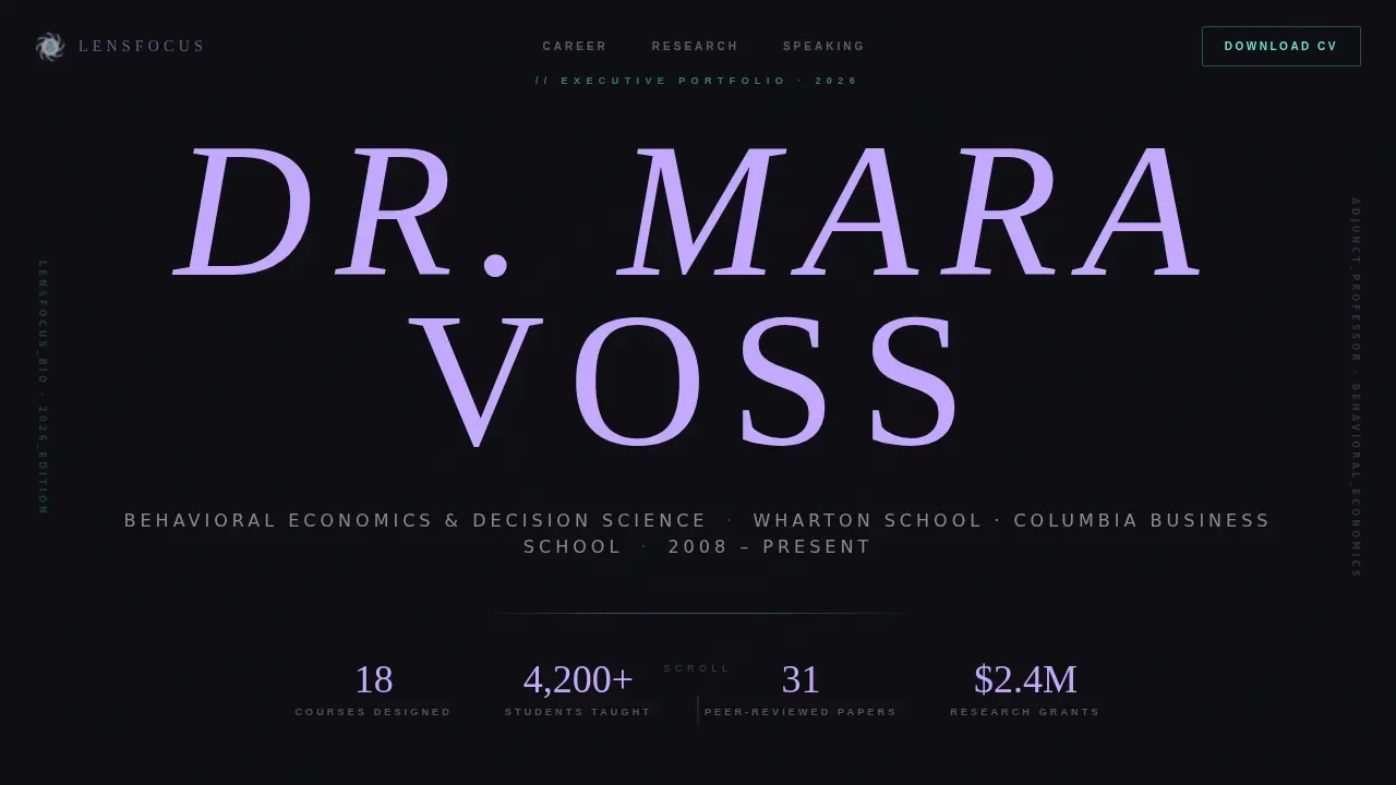 Adjunct Professor Career Careers Website Template