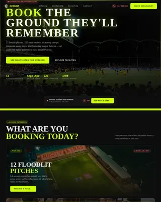 Rugby Booking Website Template