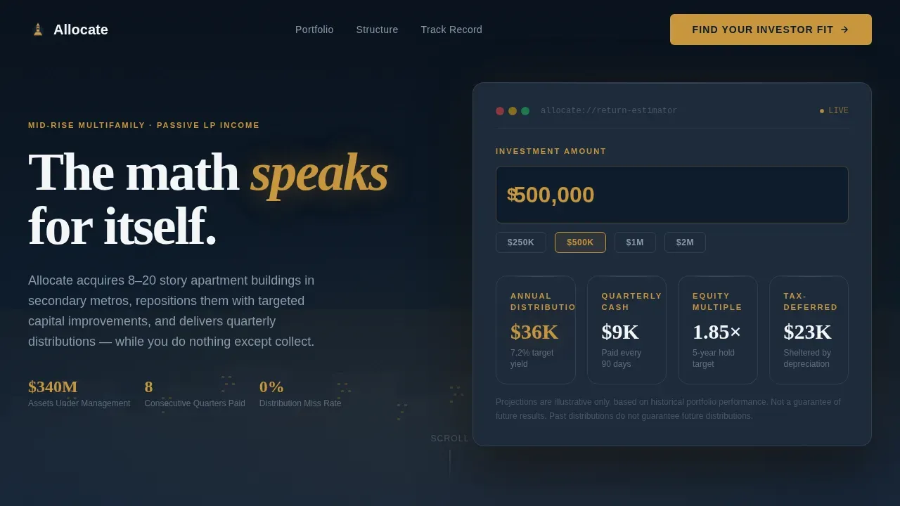 Mid-Rise Residential Real Estate Booking Website Template