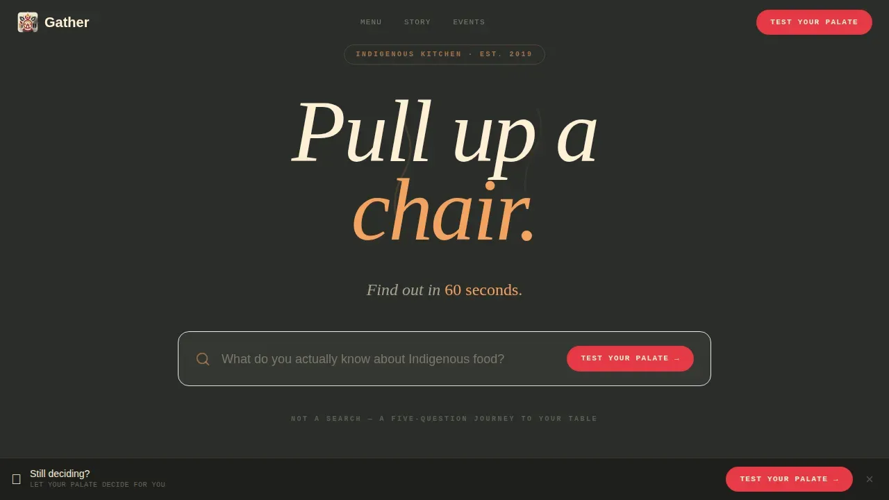 Indigenous-Owned Booking Website Template