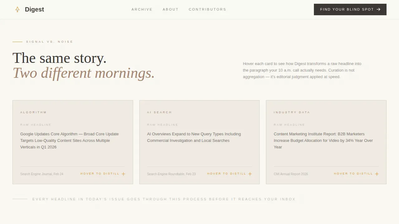 SEO & Content Newsletter Blog Website Template