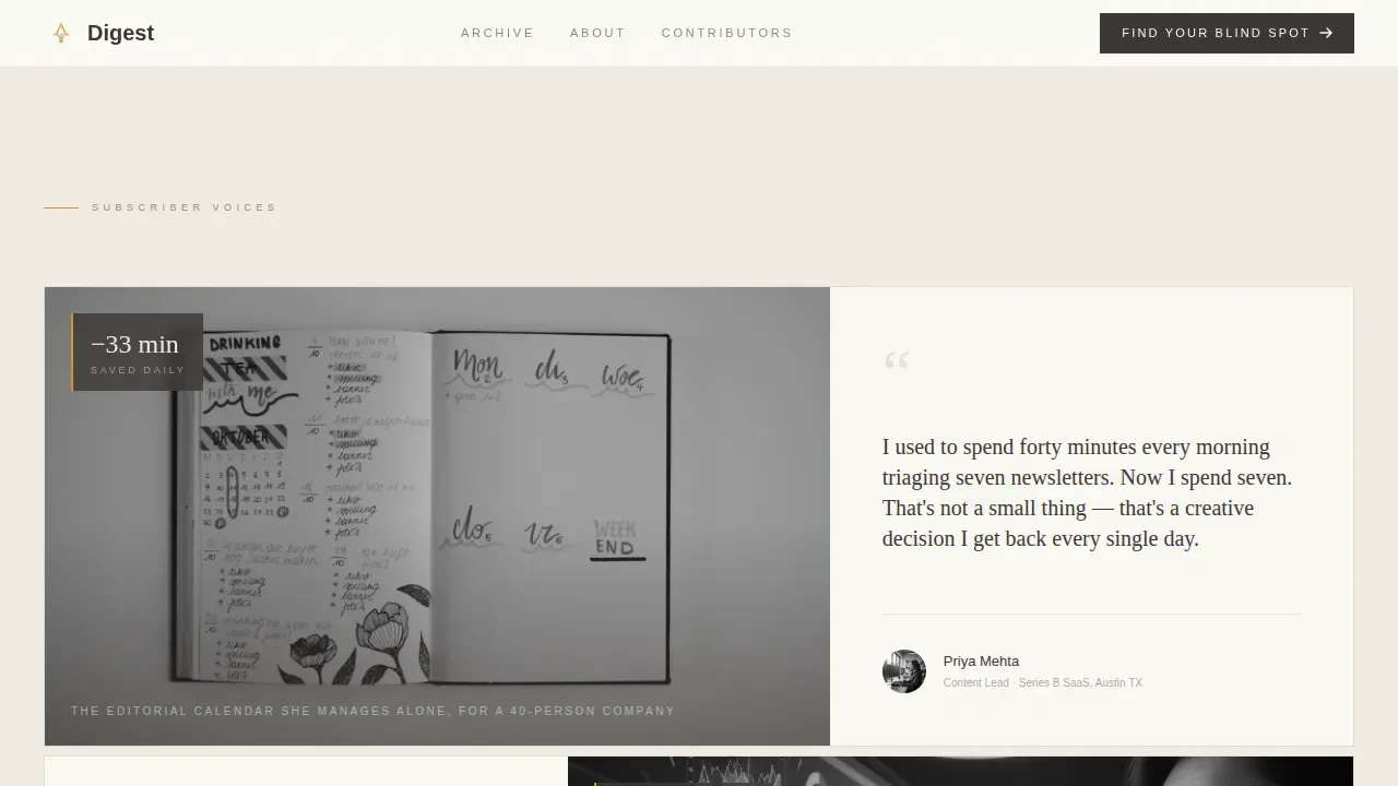 SEO & Content Newsletter Blog Website Template