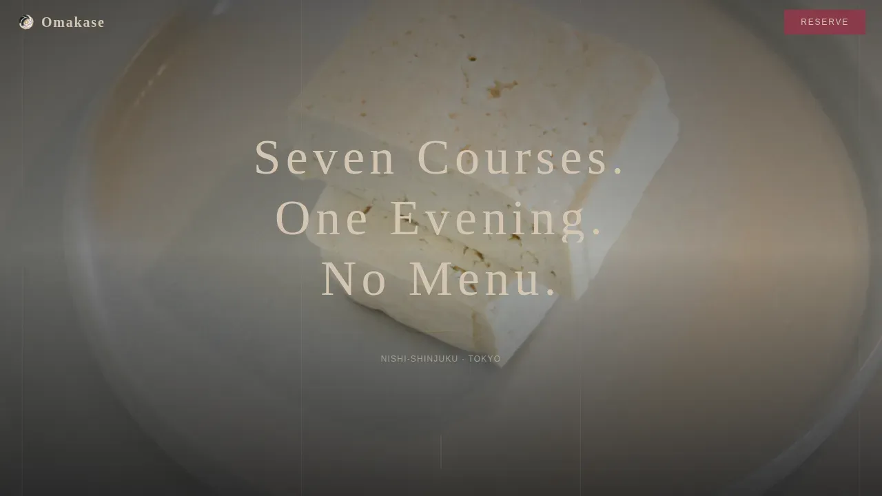 Japanese Dining Pricing Website Template