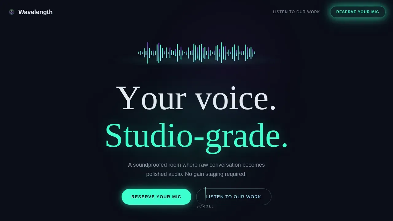 Sound & Audio Production Professional Website Template
