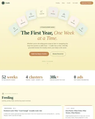 Infant (0-1) Products & Professional Website Template