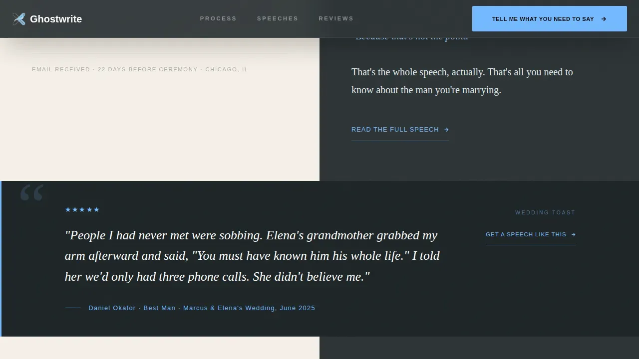 Speechwriter Blog Website Template