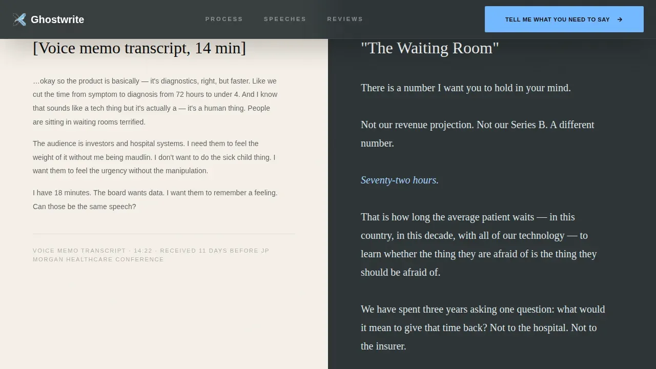 Speechwriter Blog Website Template