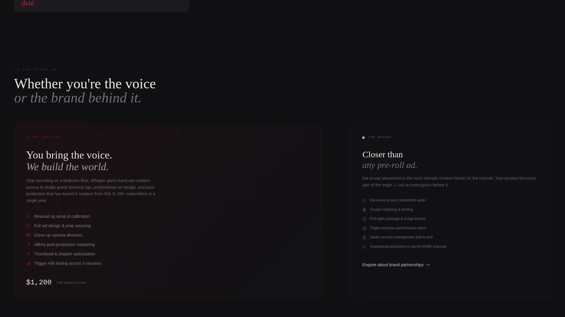 Content Creator Professional Website Template