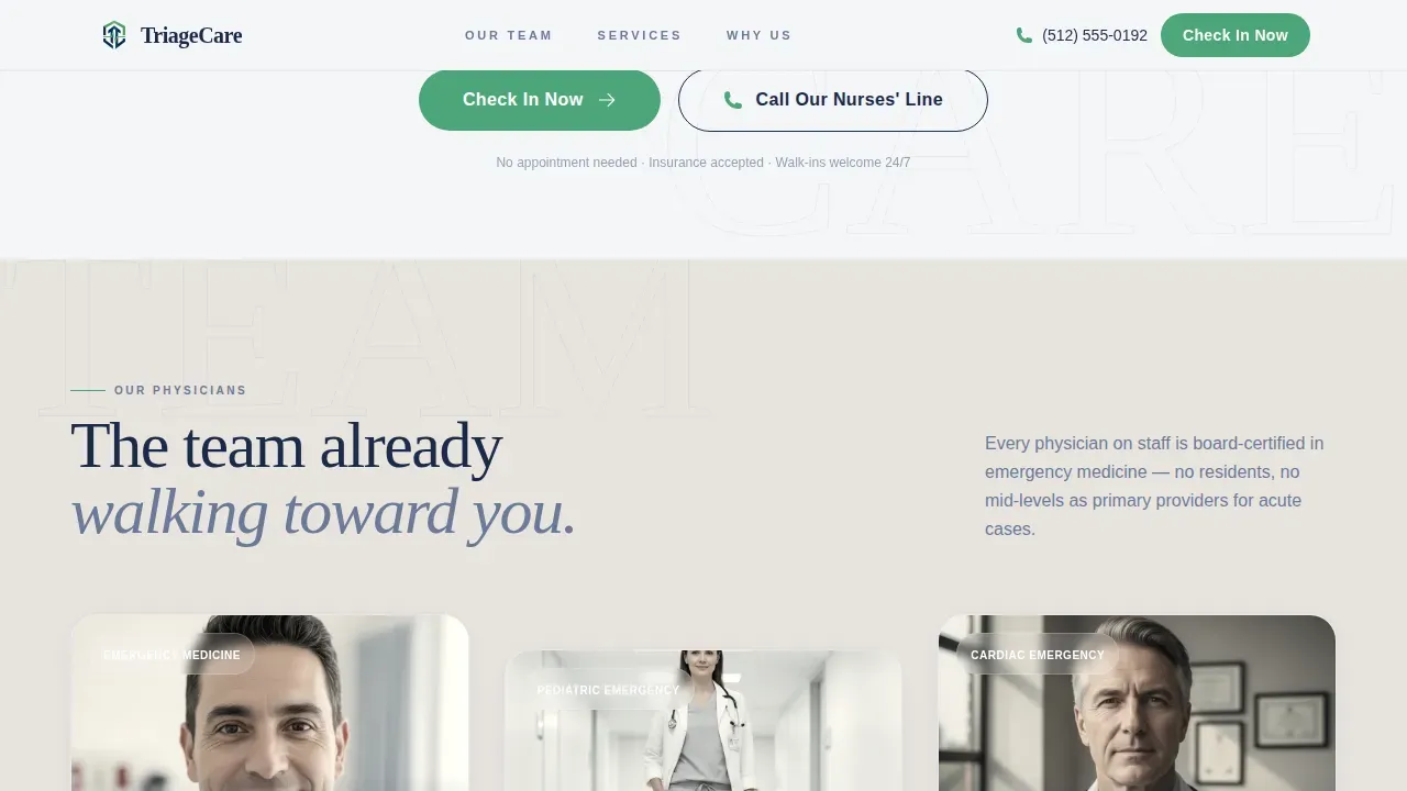 Patient Booking Landing Page