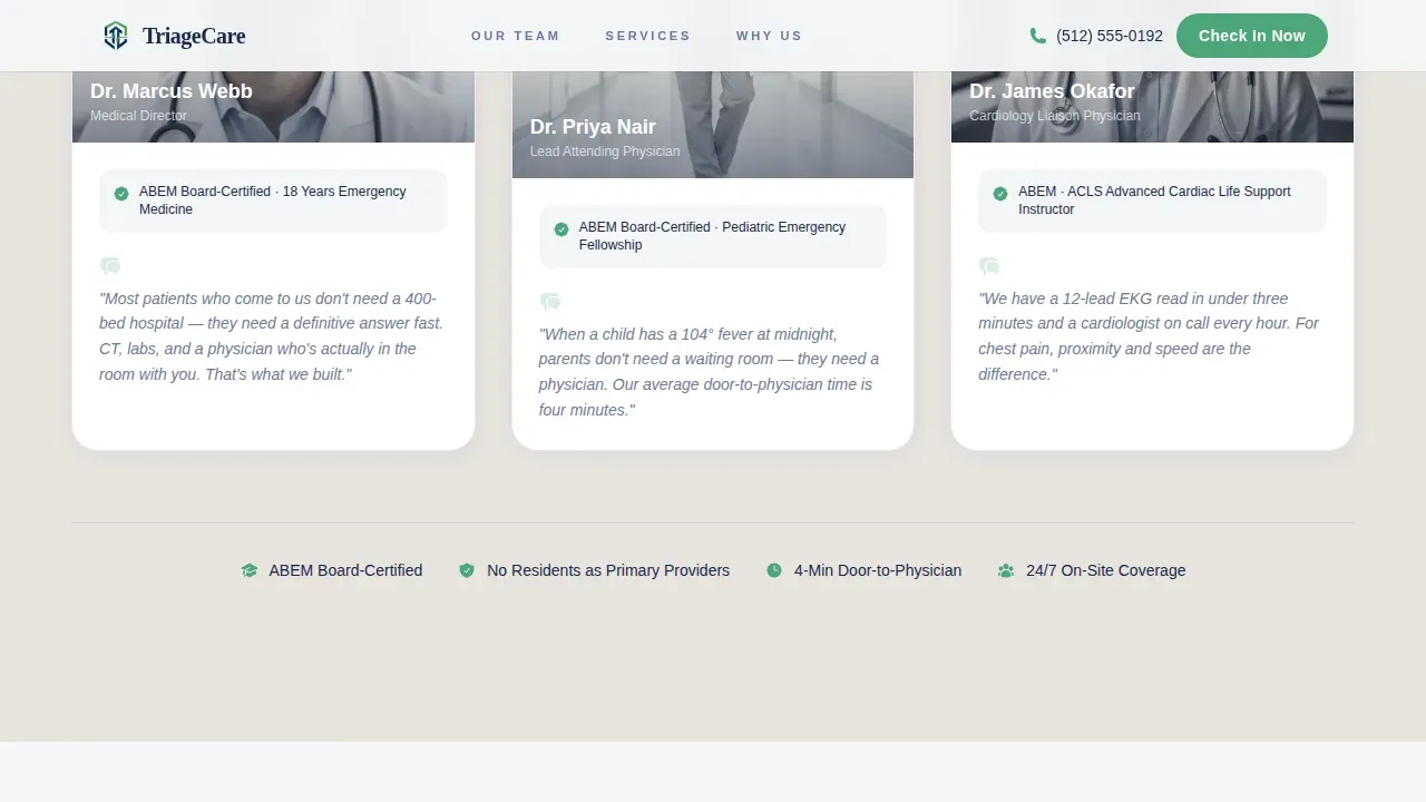 Patient Booking Landing Page