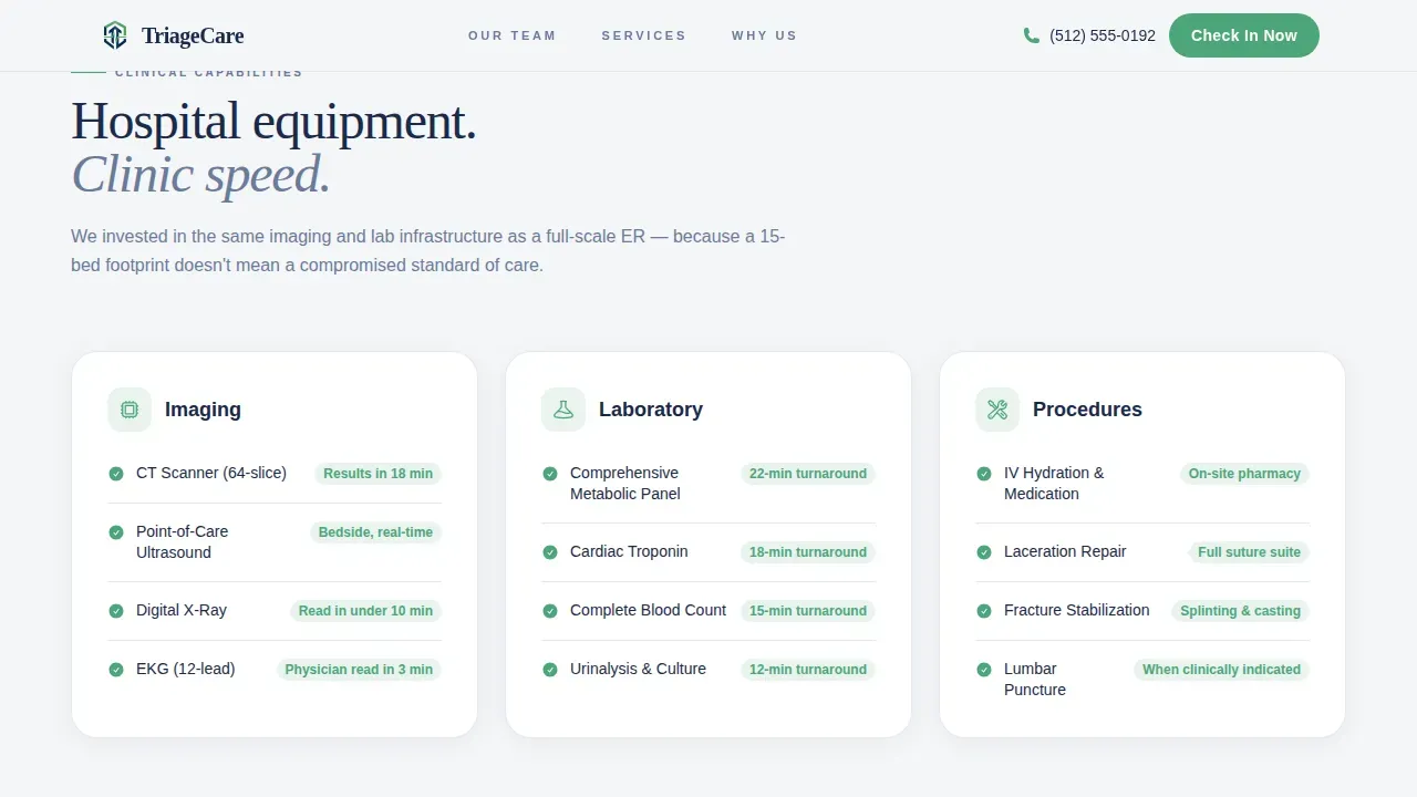 Patient Booking Landing Page
