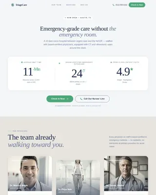 Patient Booking Landing Page