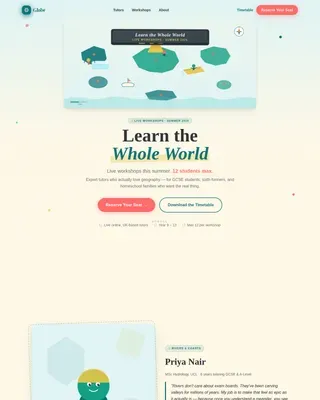 Geography Education Booking Website Template