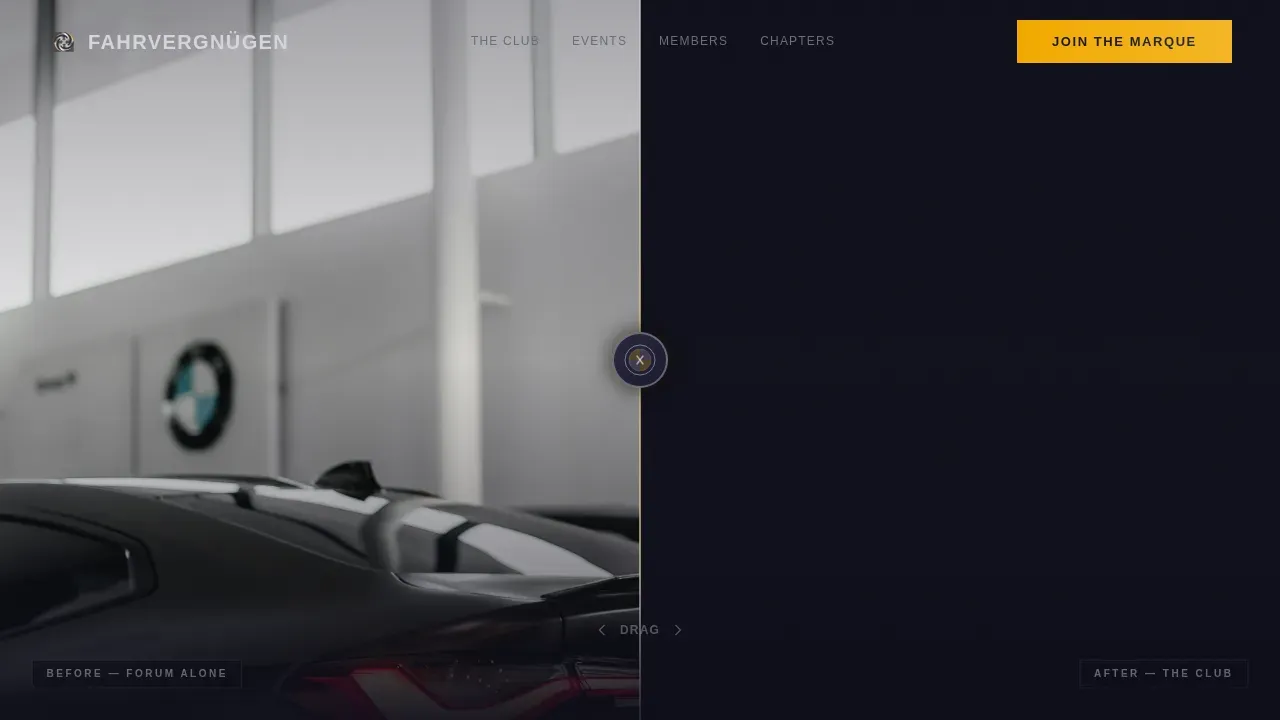 Precision Community BMW Owners Club Landing Page Template