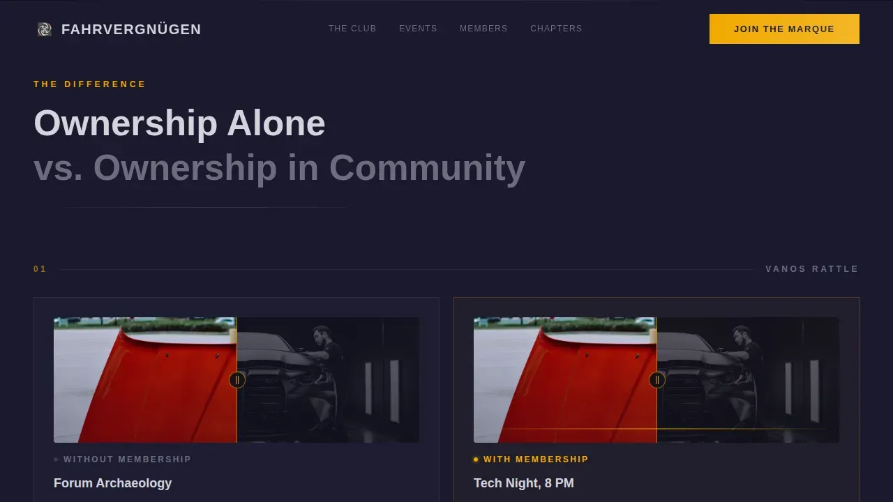 Precision Community BMW Owners Club Landing Page Template