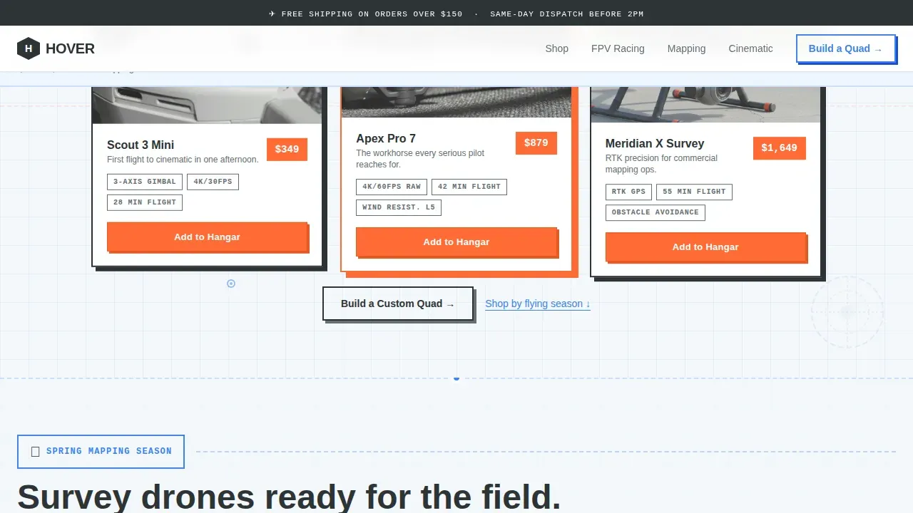 Electronics & Gadgets Store Pricing Website Template