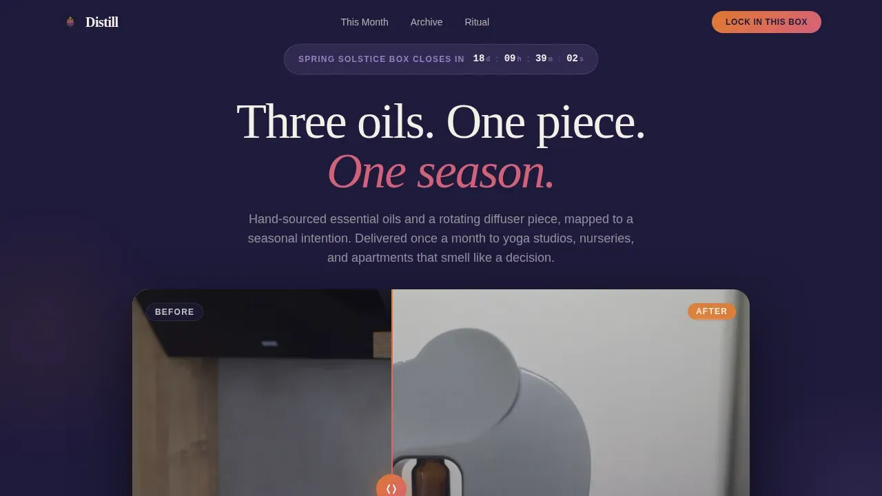 Essential Oils & Diffusers Store Professional Website Template