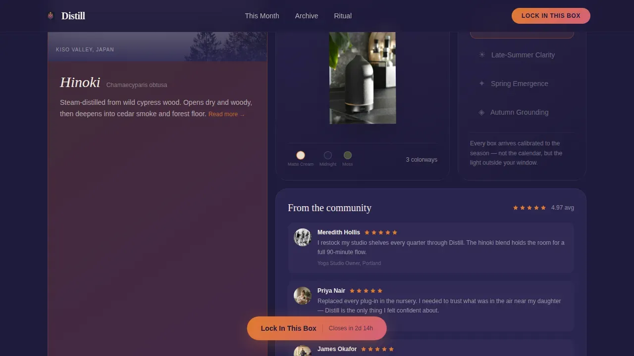 Essential Oils & Diffusers Store Professional Website Template