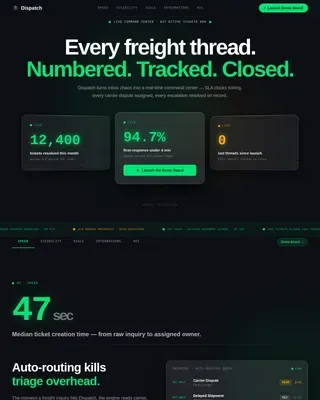 Logistics Software Professional Website Template