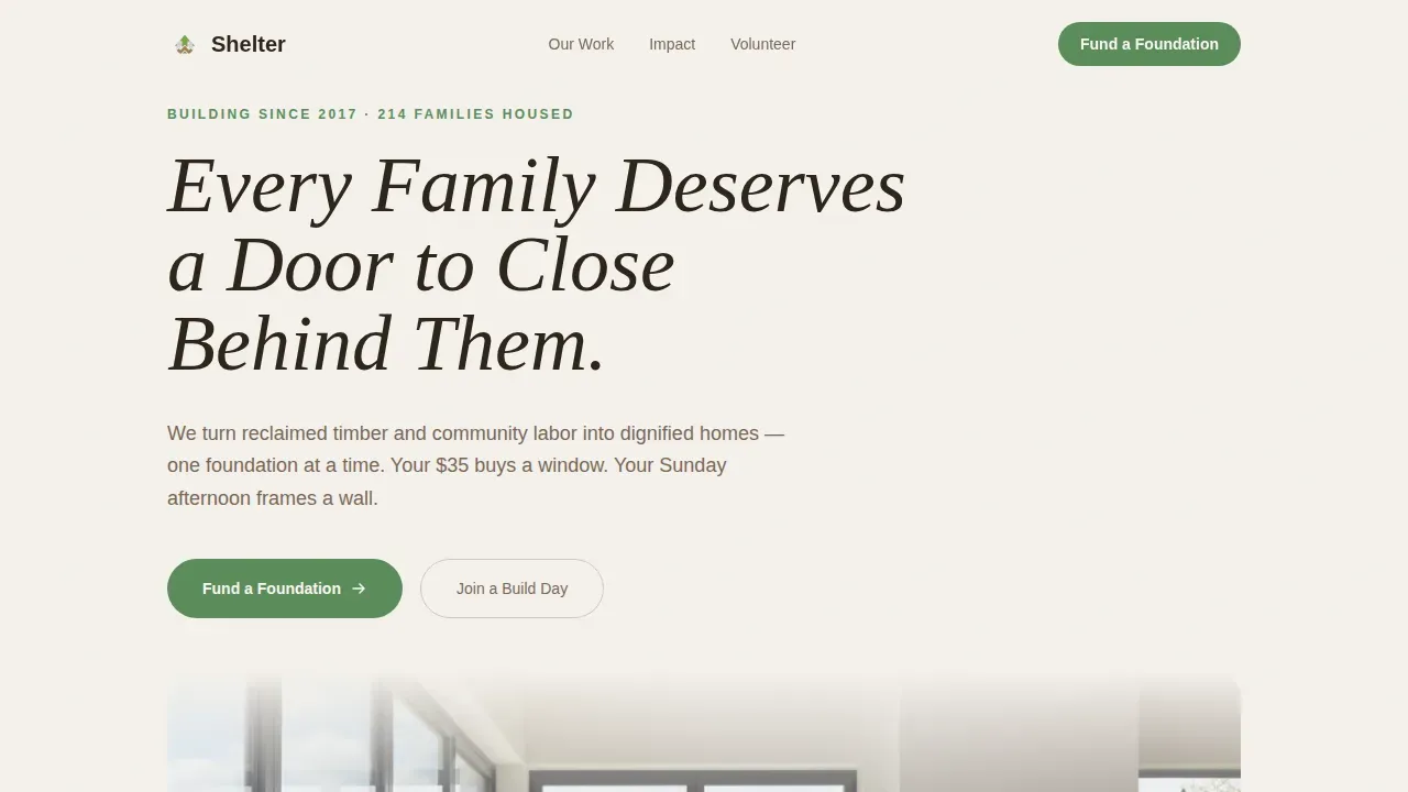 Affordable Housing Nonprofit Professional Website Template