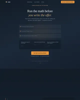 Foreclosure & REO Real Estate Pricing Website Template