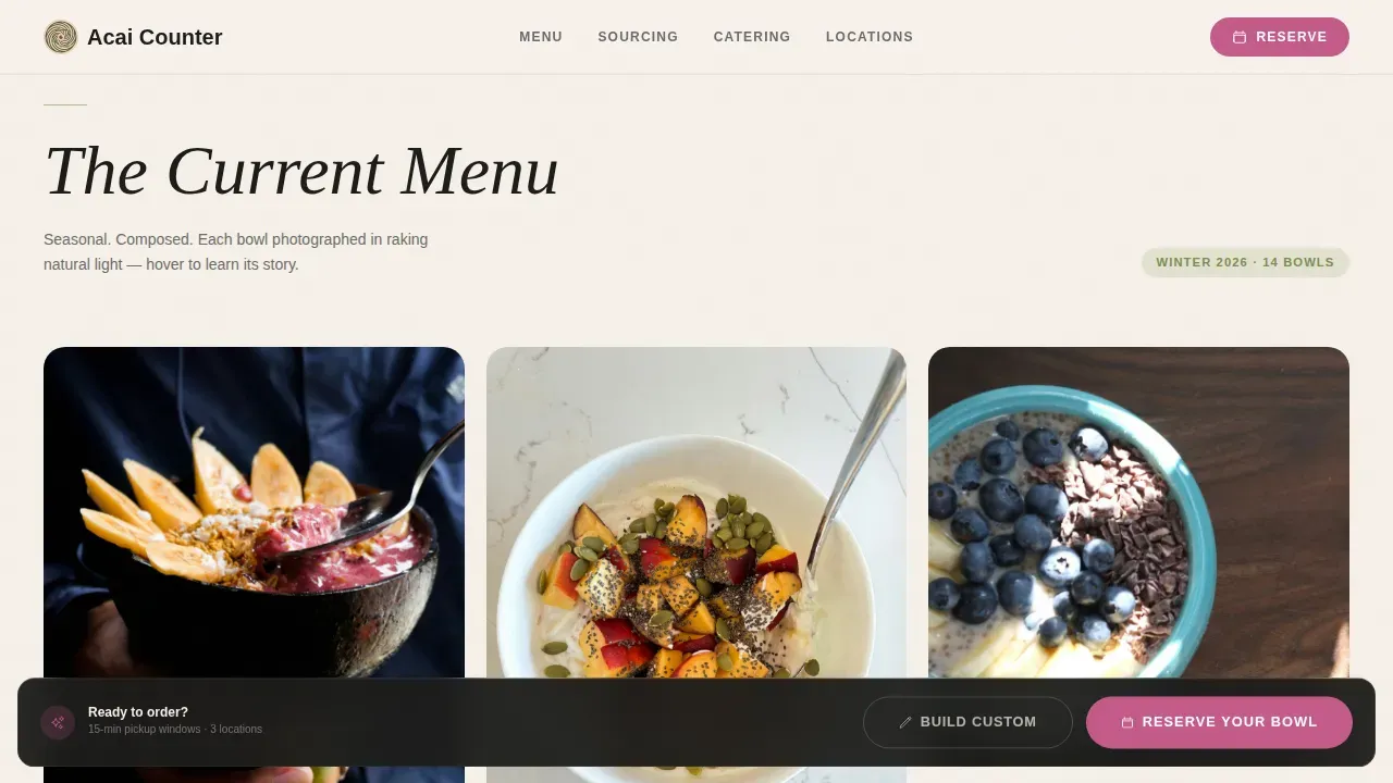 Complete Regional & Specialty Restaurant Appointment Booking Website Template