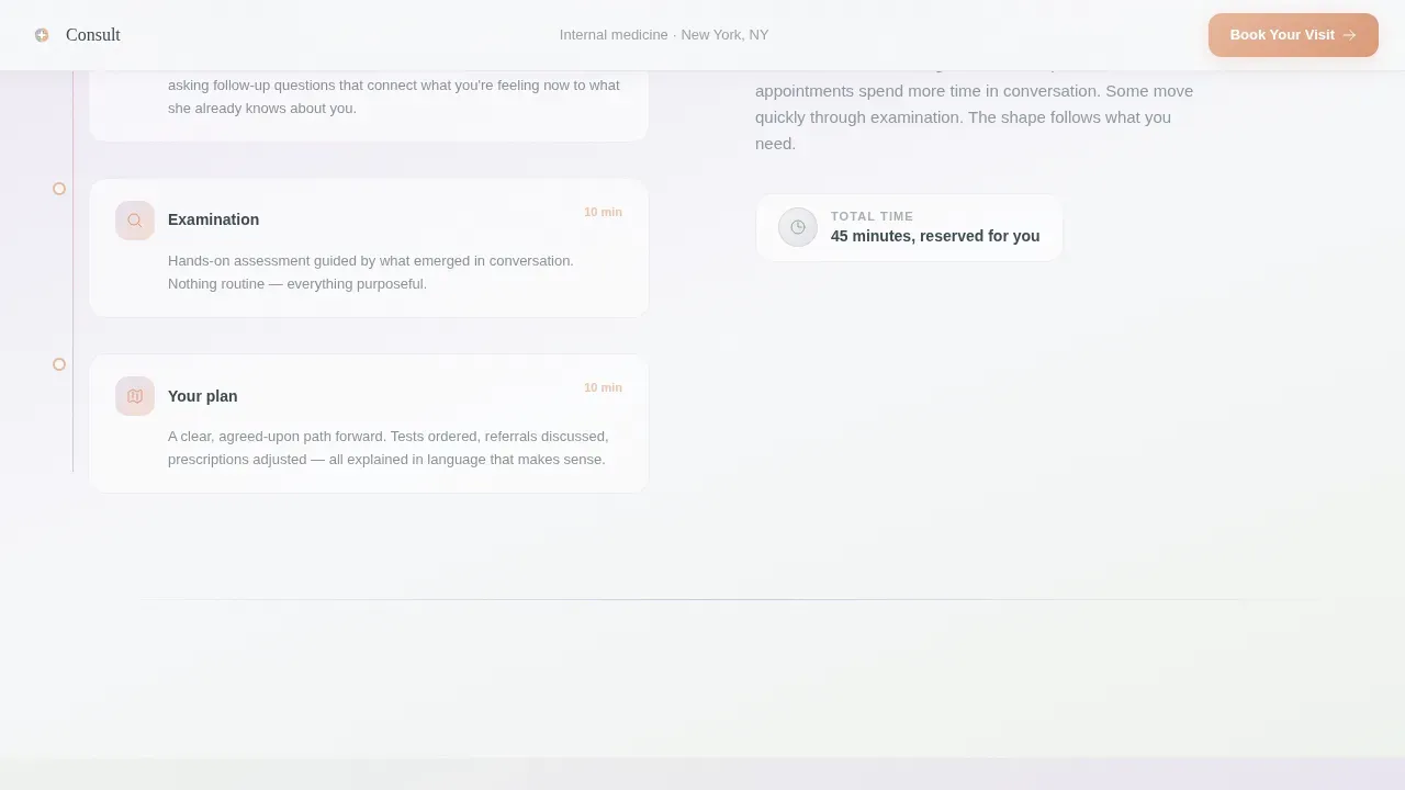 Internist Booking Website Template