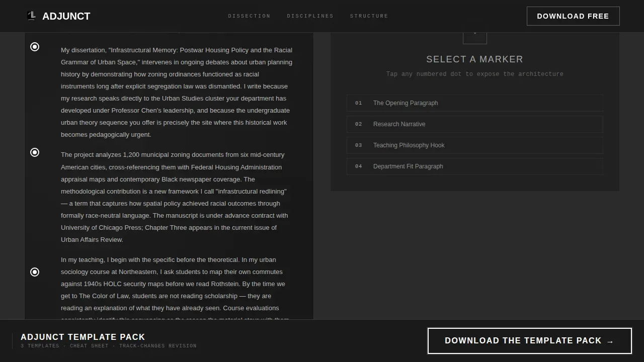 Adjunct Professor Career Professional Website Template
