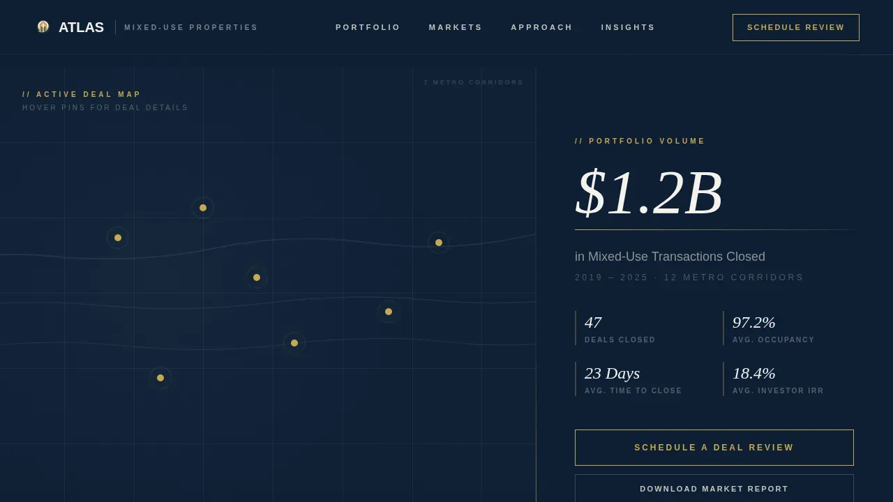Mixed-Use Development Real Estate Booking Website Template