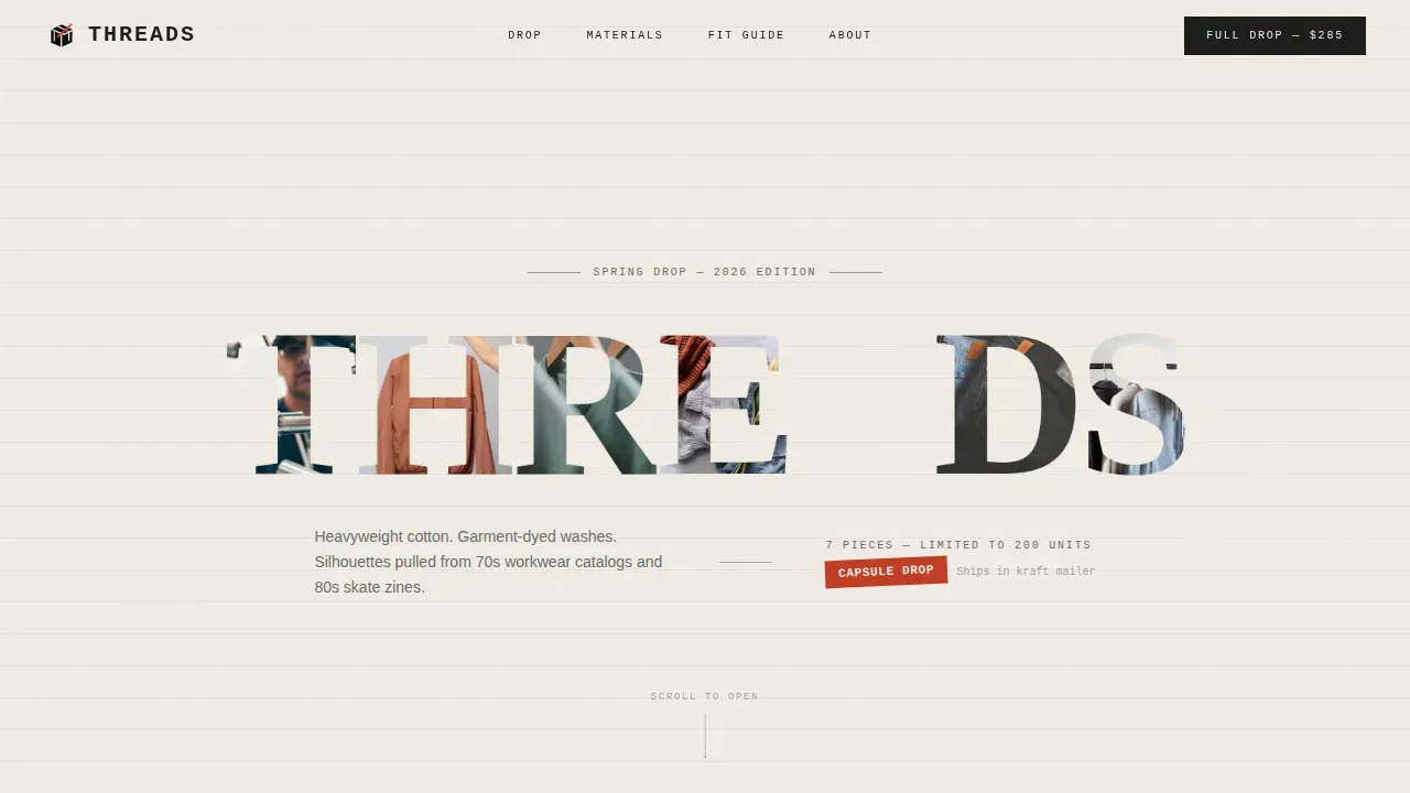 Retro Fashion Professional Website Template
