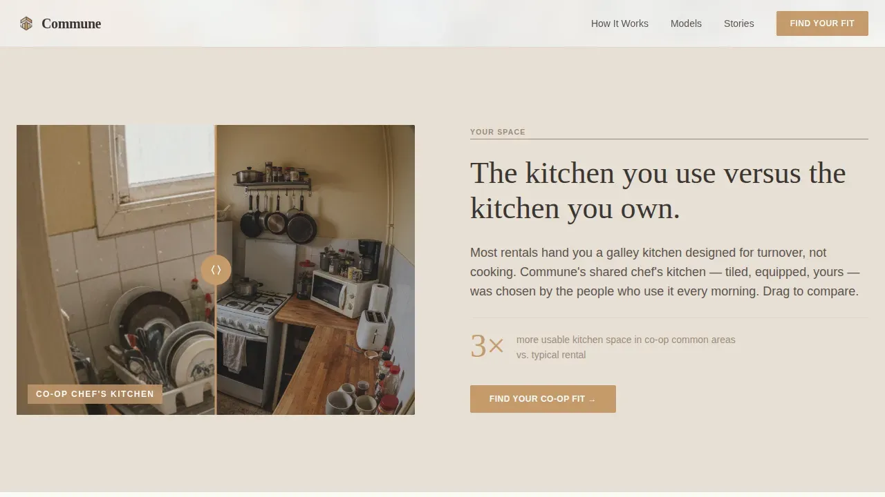 Co-op Housing Real Estate Professional Website Template