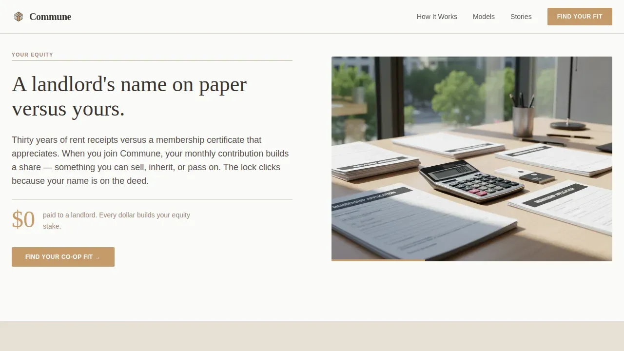 Co-op Housing Real Estate Professional Website Template