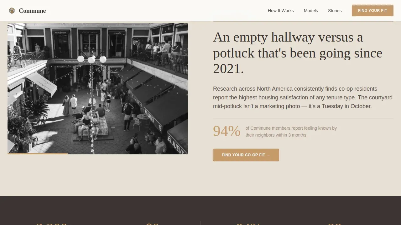 Co-op Housing Real Estate Professional Website Template