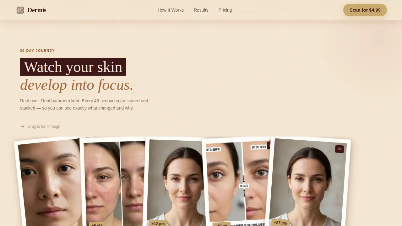 Skin Analysis Platform Landing Page Template