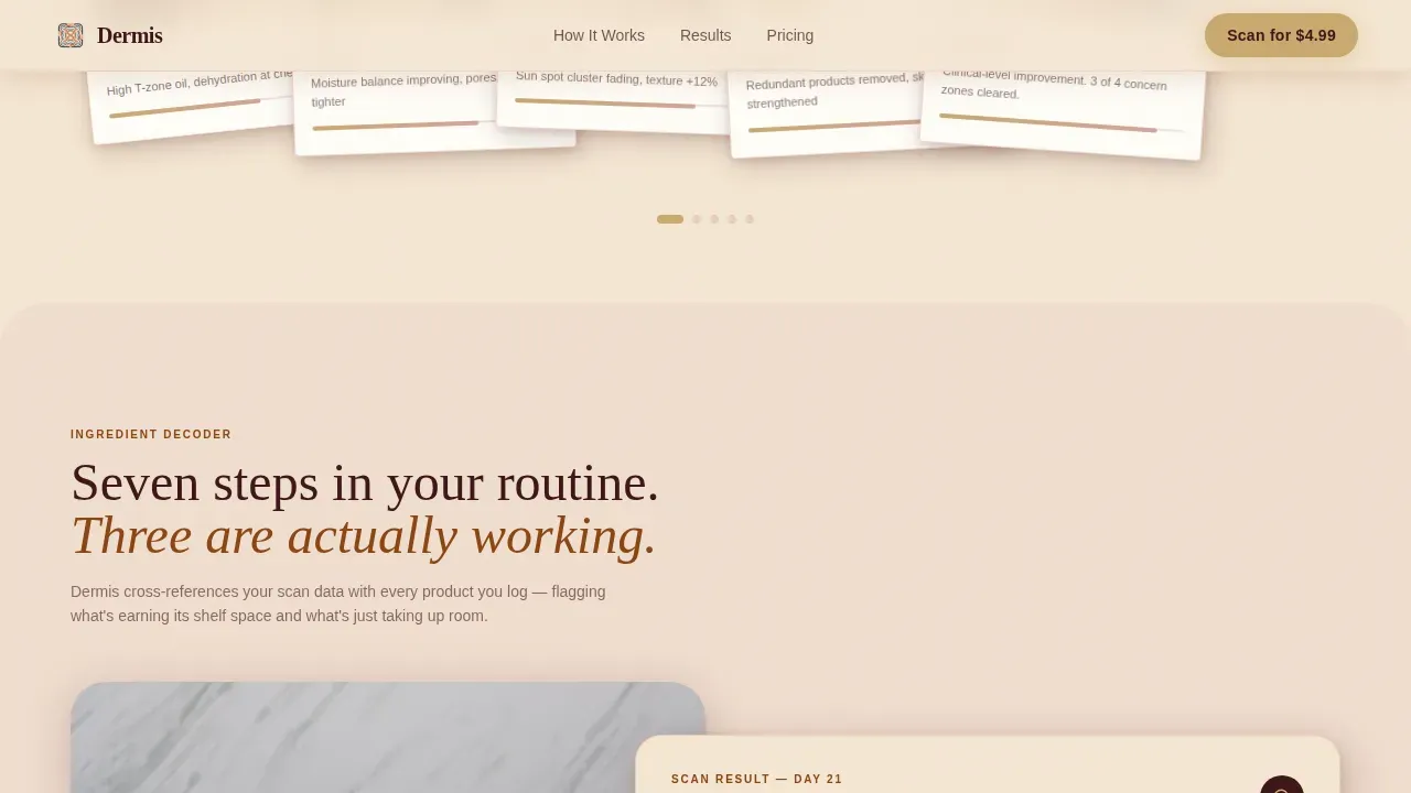 Skin Analysis Platform Landing Page Template
