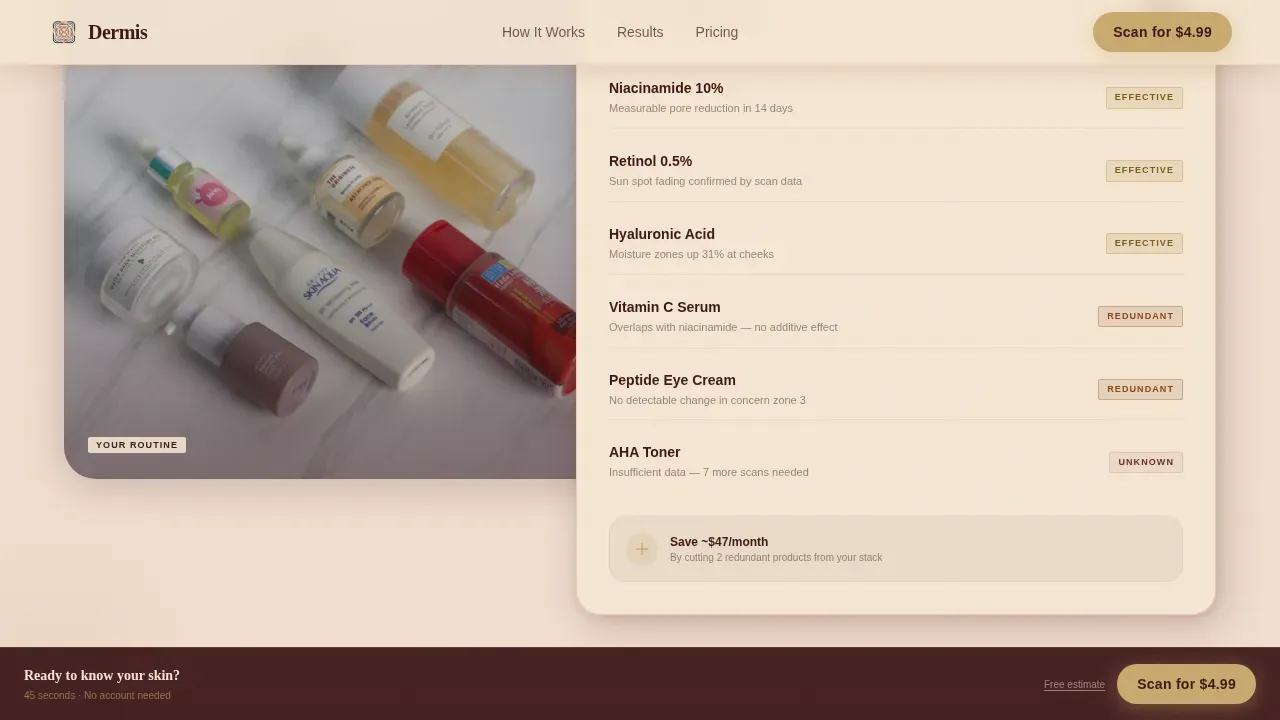 Skin Analysis Platform Landing Page Template