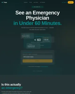 Emergency Physician Booking Website Template
