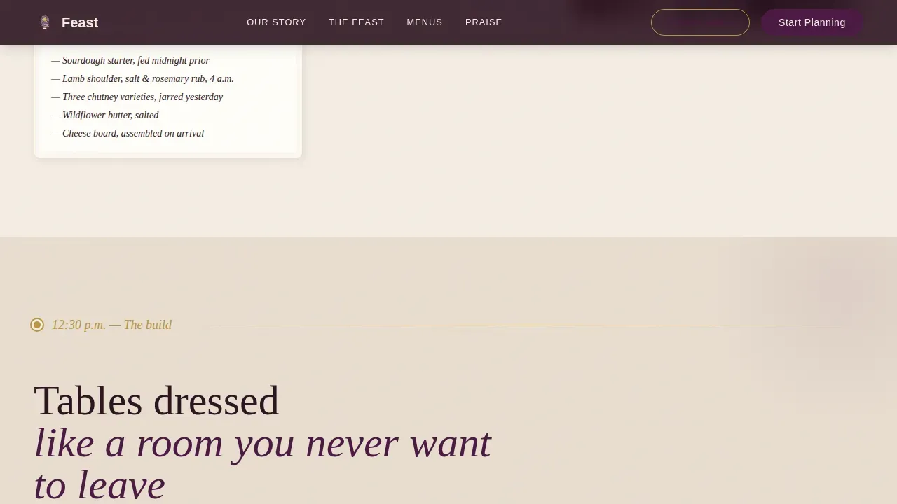 Woodland Wedding Booking Website Template