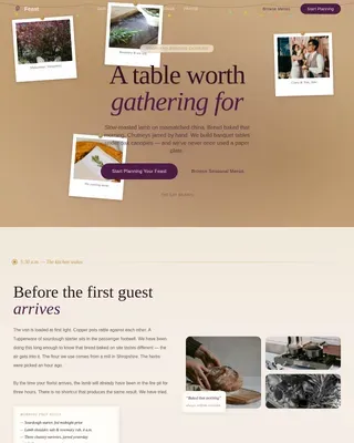 Woodland Wedding Booking Website Template