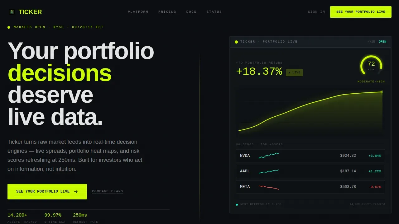 Financial Services Digital Presence Portfolio Website Template
