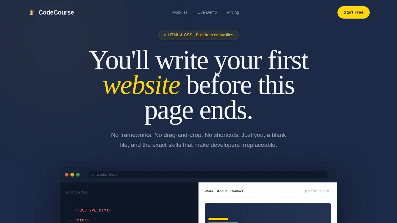 Online Skill Courses Careers Website Template